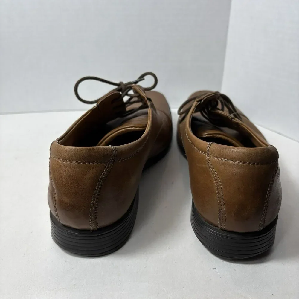 Clarks Collection Shoes Mens Size 11.5 Brown Oxfords Dress‎ Whiddon Cap 15770 F2